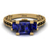 Modern Geometric Sapphire Gold Engagement Ring - Beverly No. 43 image 12