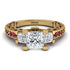 Modern Geometric Diamond Gold Engagement Ring - Beverly No. 46 image 12