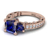 Modern Geometric Sapphire Gold Engagement Ring - Beverly No. 14 image 11