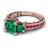 Modern Geometric Emerald Gold Engagement Ring - Beverly No. 50 image 13