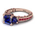 Modern Geometric Sapphire Gold Engagement Ring - Beverly No. 59 image 13