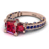 Modern Geometric Ruby Gold Engagement Ring - Beverly No. 71 image 13