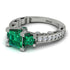 Modern Geometric Emerald Gold Engagement Ring - Beverly No. 6 image 11