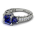 Modern Geometric Sapphire Gold Engagement Ring - Beverly No. 15 image 13