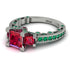 Modern Geometric Ruby Gold Engagement Ring - Beverly No. 27 image 11