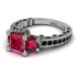 Modern Geometric Ruby Gold Engagement Ring - Beverly No. 42 image 13
