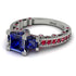 Modern Geometric Sapphire Gold Engagement Ring - Beverly No. 60 image 13