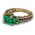 Modern Geometric Emerald Gold Engagement Ring - Beverly No. 64 image 13