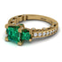 Modern Geometric Emerald Gold Engagement Ring - Beverly No. 4 image 13