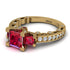 Modern Geometric Ruby Gold Engagement Ring - Beverly No. 10 image 13