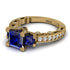 Modern Geometric Sapphire Gold Engagement Ring - Beverly No. 13 image 11