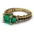Modern Geometric Emerald Gold Engagement Ring - Beverly No. 34 image 13