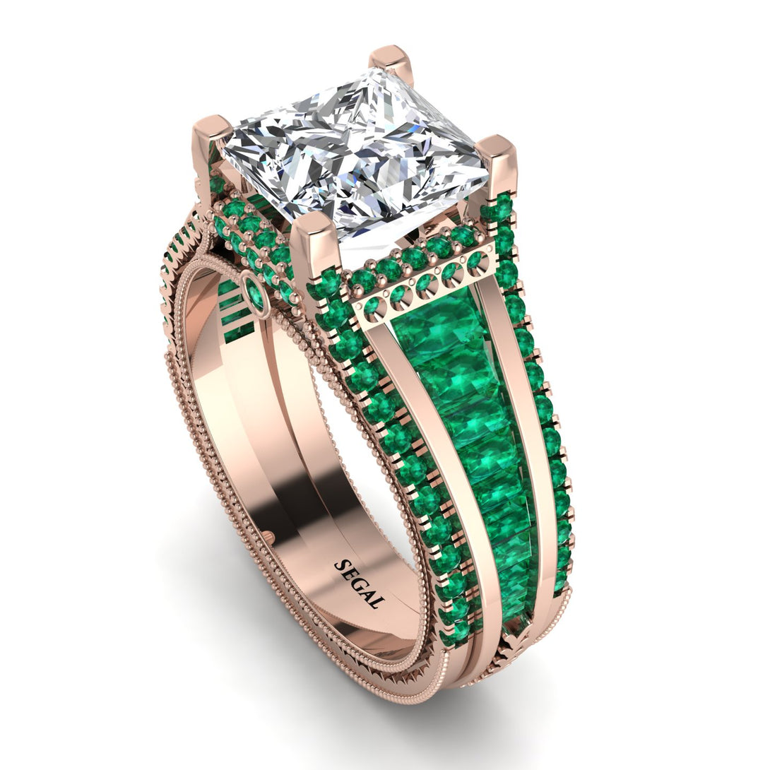 Princess Geometric Diamond Engagement Ring - Marilyn No. 17