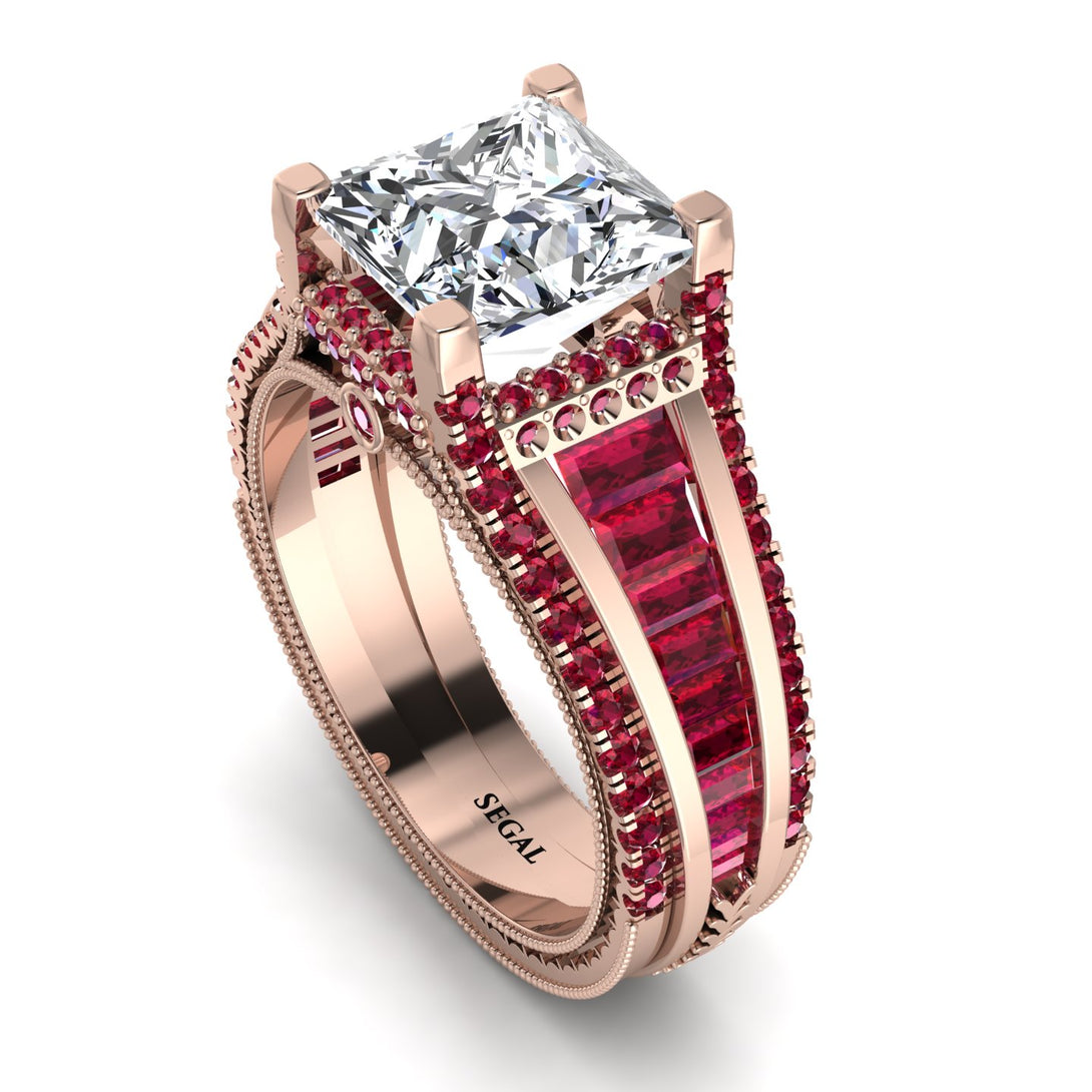 Princess Geometric Diamond Engagement Ring - Marilyn No. 47