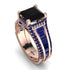 Princess Geometric Black Diamond Engagement Ring - Marilyn No. 68 image 1