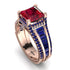 Princess Geometric Ruby Engagement Ring - Marilyn No. 71 image 1