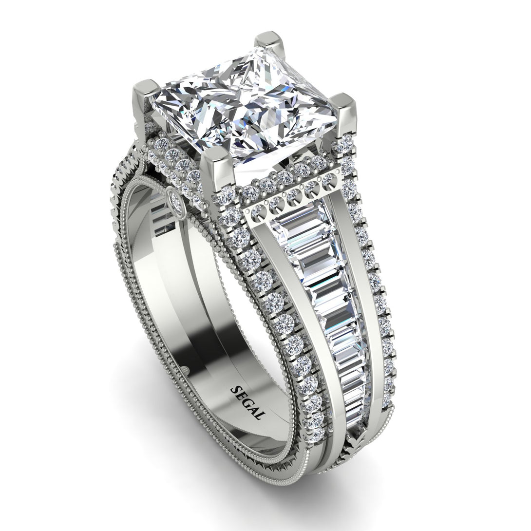 Princess Geometric Diamond Engagement Ring - Marilyn No. 3