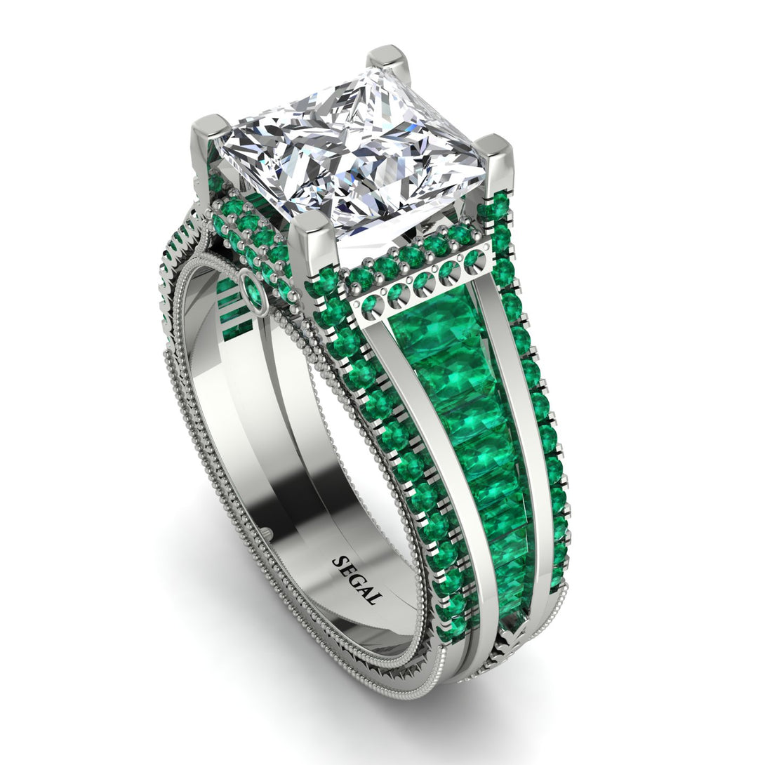 Princess Geometric Diamond Engagement Ring - Marilyn No. 18