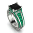 Princess Geometric Black Diamond Engagement Ring - Marilyn No. 24 image 1