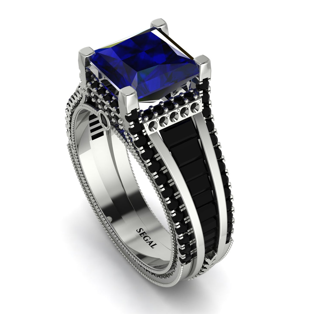 Princess Geometric Sapphire Engagement Ring - Marilyn No. 45