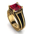 Princess Geometric Ruby Engagement Ring - Marilyn No. 40 image 1