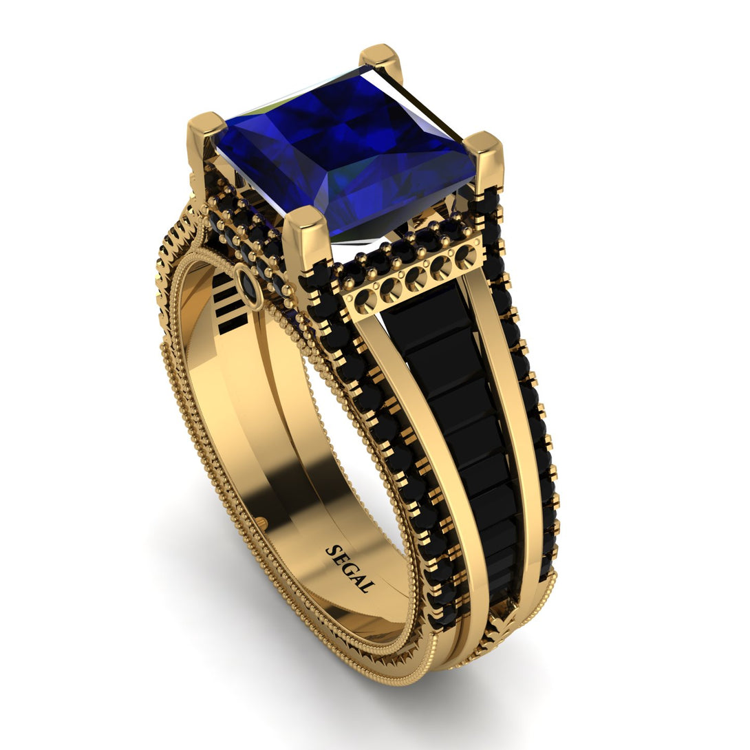 Princess Geometric Sapphire Engagement Ring - Marilyn No. 43