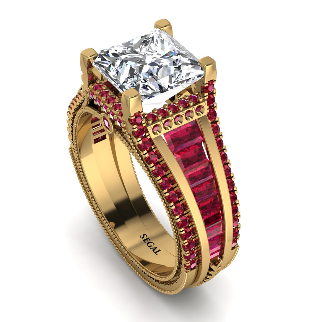 Princess Geometric Diamond Engagement Ring - Marilyn No. 46