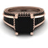 Princess Geometric Black Diamond Engagement Ring - Marilyn No. 38 image 2