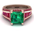 Princess Geometric Emerald Engagement Ring - Marilyn No. 50 image 2