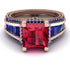 Princess Geometric Ruby Engagement Ring - Marilyn No. 71 image 2