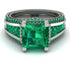 Princess Geometric Emerald Engagement Ring - Marilyn No. 21 image 2