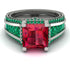Princess Geometric Ruby Engagement Ring - Marilyn No. 27 image 2