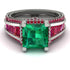 Princess Geometric Emerald Engagement Ring - Marilyn No. 51 image 2