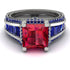 Princess Geometric Ruby Engagement Ring - Marilyn No. 72 image 2