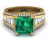 Princess Geometric Emerald Engagement Ring - Marilyn No. 4 image 2
