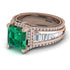 Princess Geometric Emerald Engagement Ring - Marilyn No. 5 image 3