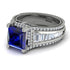 Princess Geometric Sapphire Engagement Ring - Marilyn No. 15 image 3