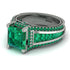Princess Geometric Emerald Engagement Ring - Marilyn No. 21 image 3