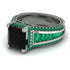 Princess Geometric Black Diamond Engagement Ring - Marilyn No. 24 image 3