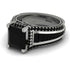 Princess Geometric Black Diamond Engagement Ring - Marilyn No. 39 image 3