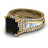 Princess Geometric Black Diamond Engagement Ring - Marilyn No. 7 image 3