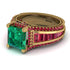 Princess Geometric Emerald Engagement Ring - Marilyn No. 49 image 3