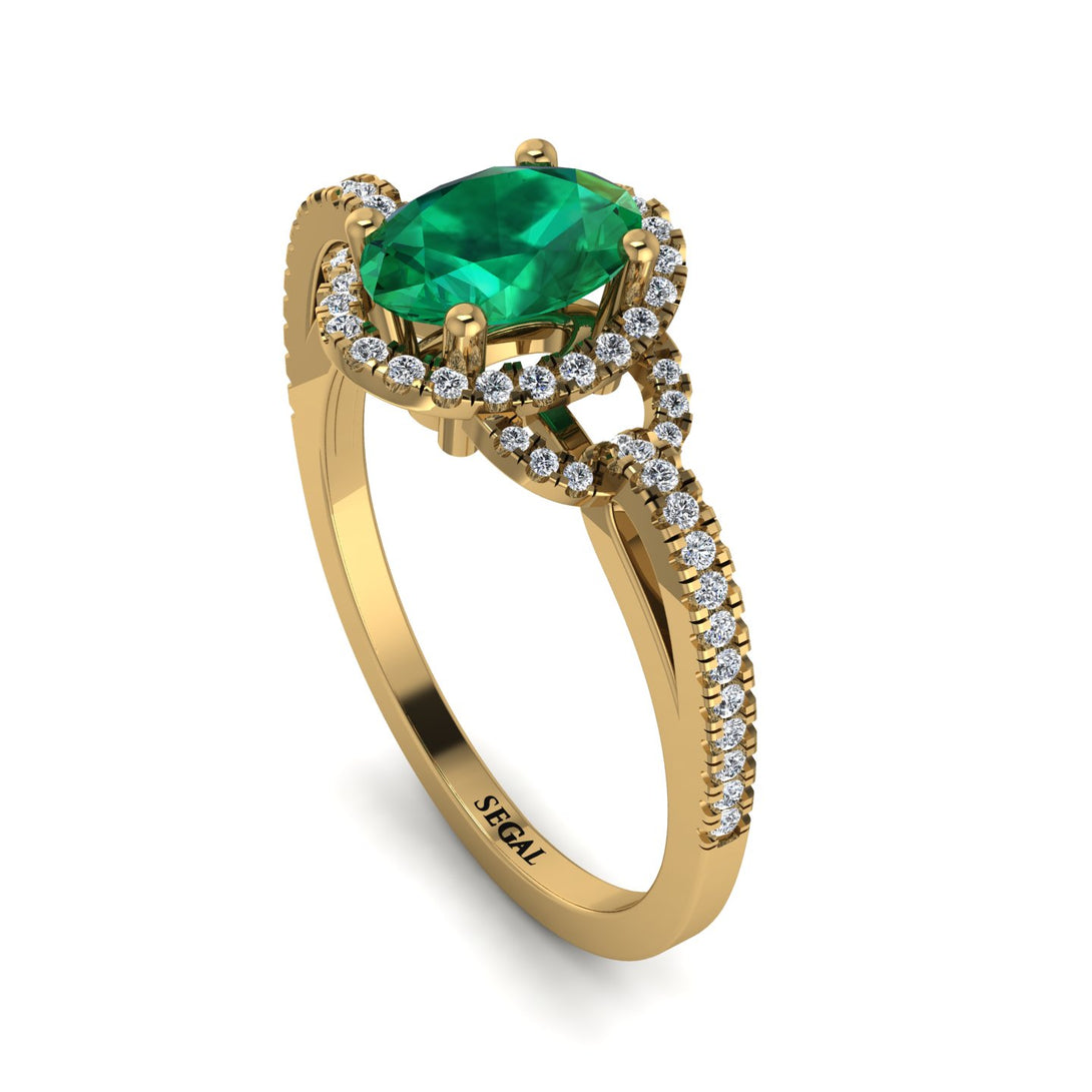 Timeless Beauty Oval Emerald Engagement Ring - Judy No. 4