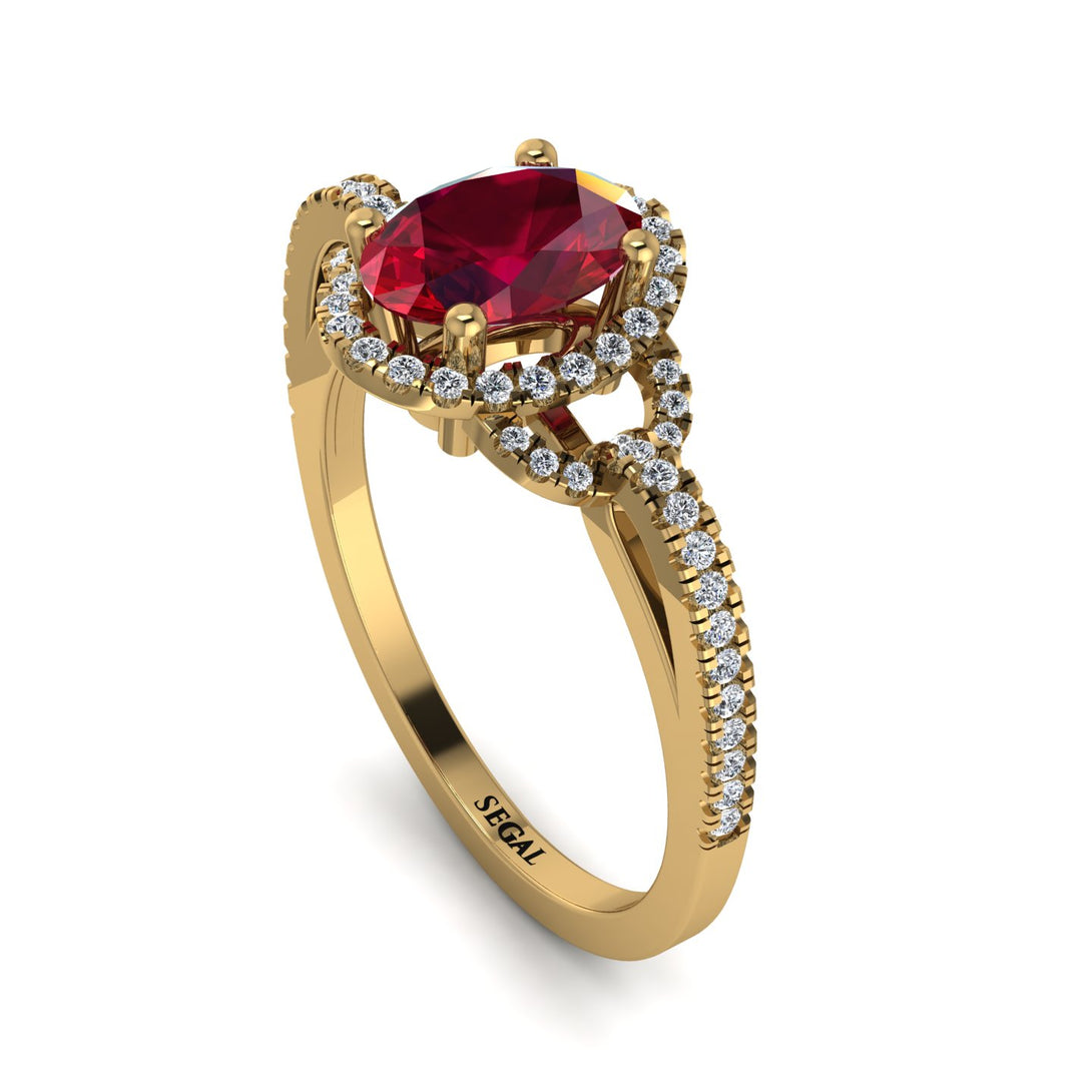 Timeless Beauty Oval Ruby Engagement Ring - Judy No. 10