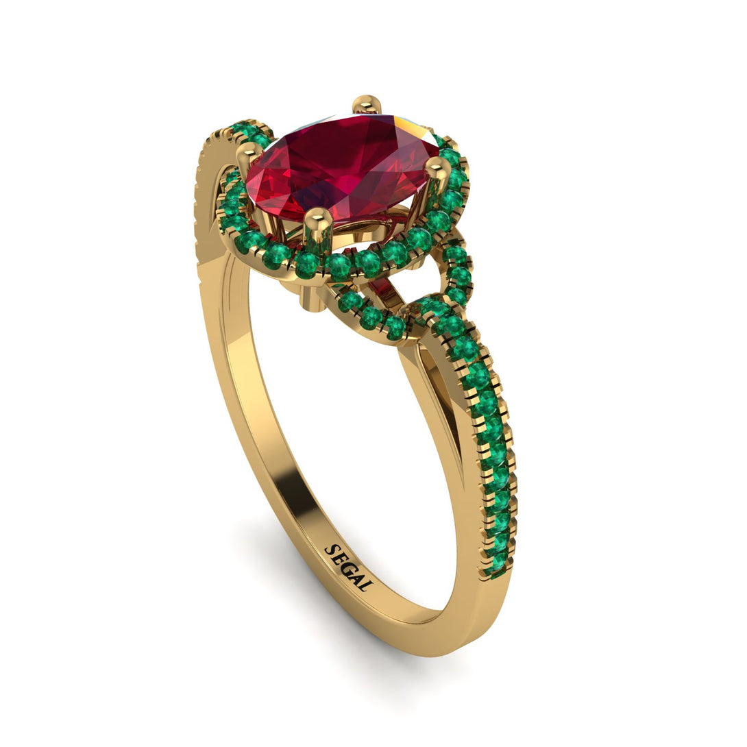 Timeless Beauty Oval Ruby Engagement Ring - Judy No. 25