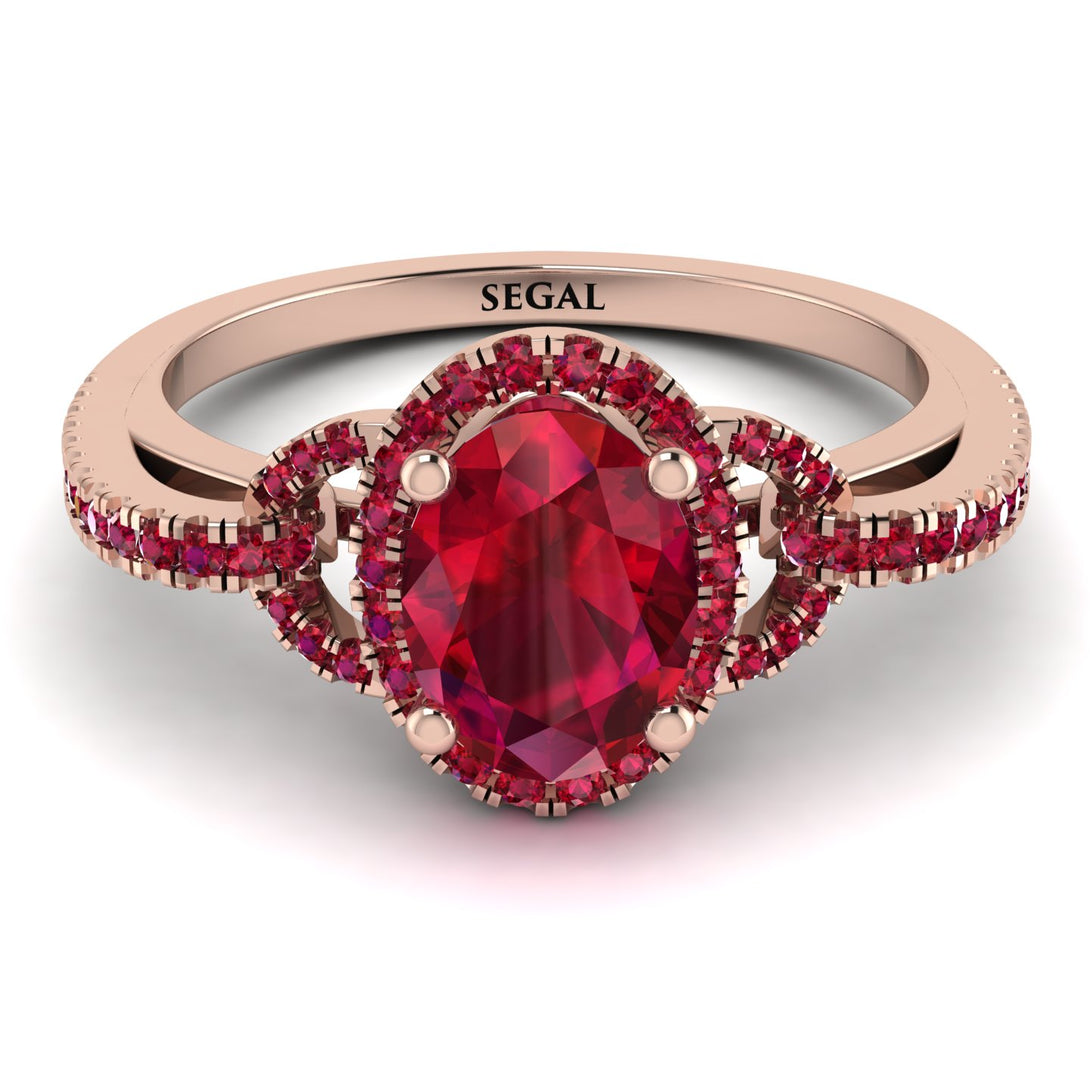Timeless Beauty Oval Ruby Engagement Ring - Judy No. 56