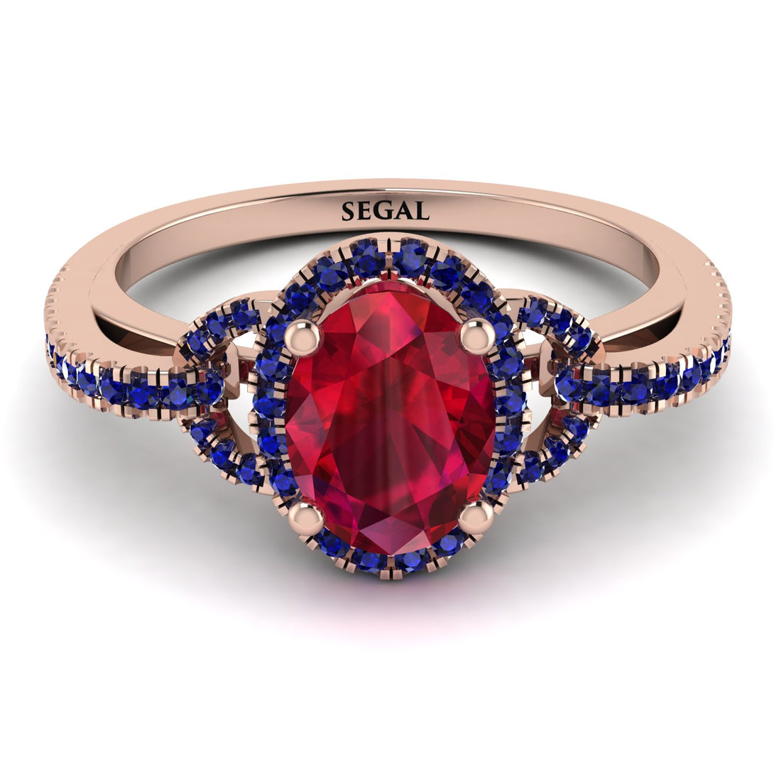 Timeless Beauty Oval Ruby Engagement Ring - Judy No. 71