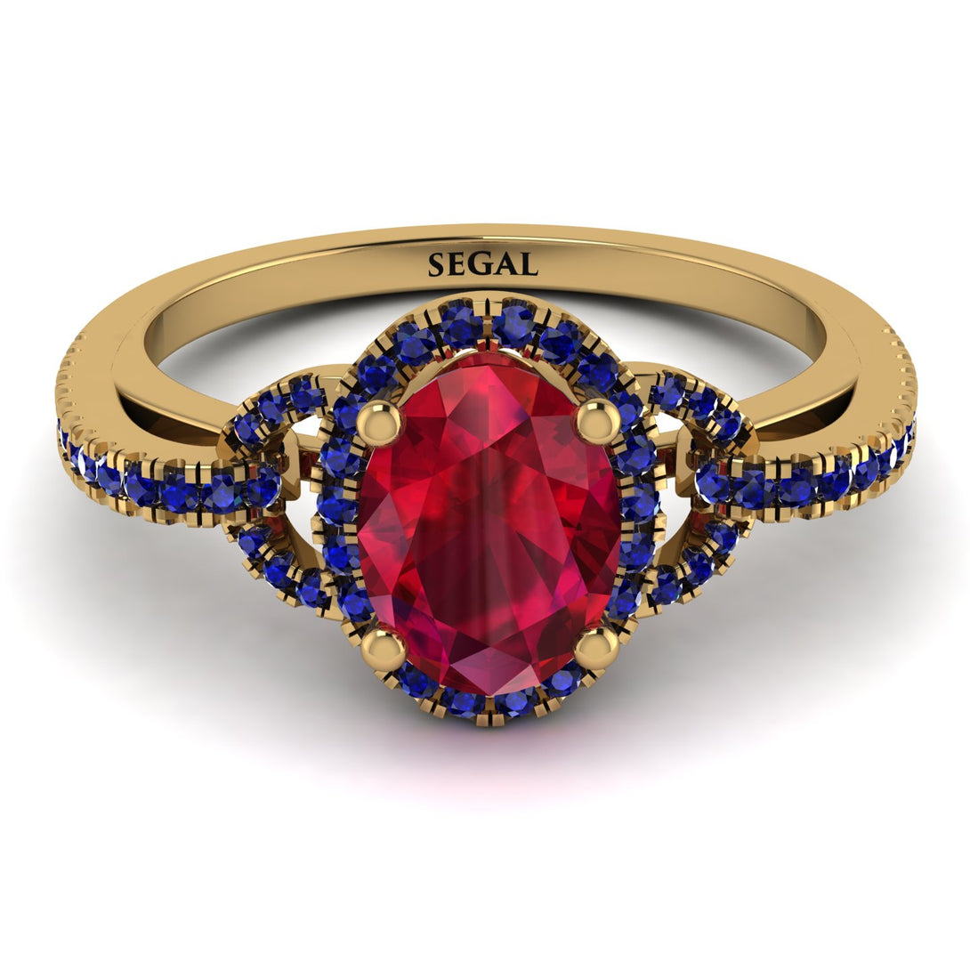 Timeless Beauty Oval Ruby Engagement Ring - Judy No. 70