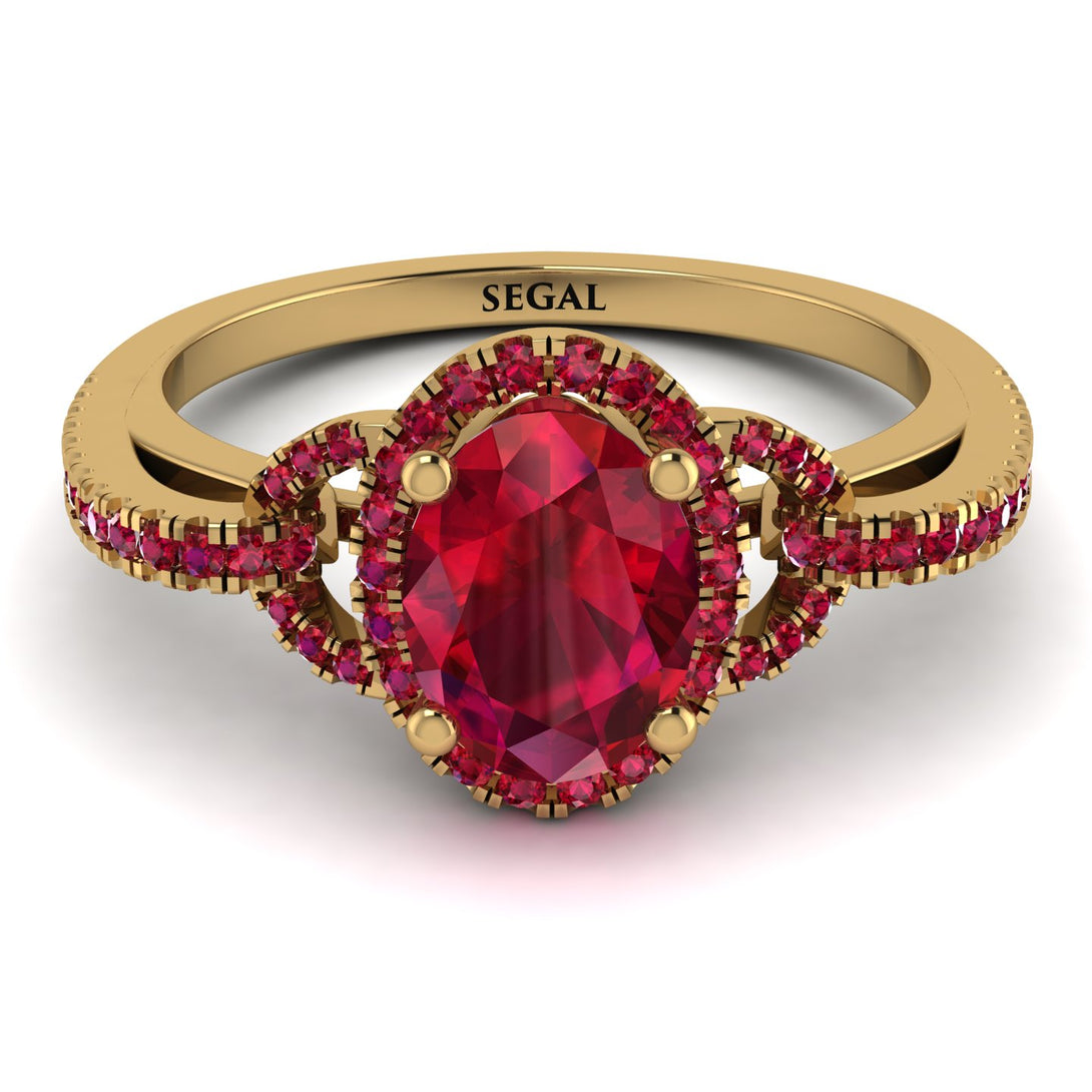 Timeless Beauty Oval Ruby Engagement Ring - Judy No. 55