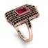 Unmatched Style Gold Baguette Ruby Ring - Jean No. 41 image 2